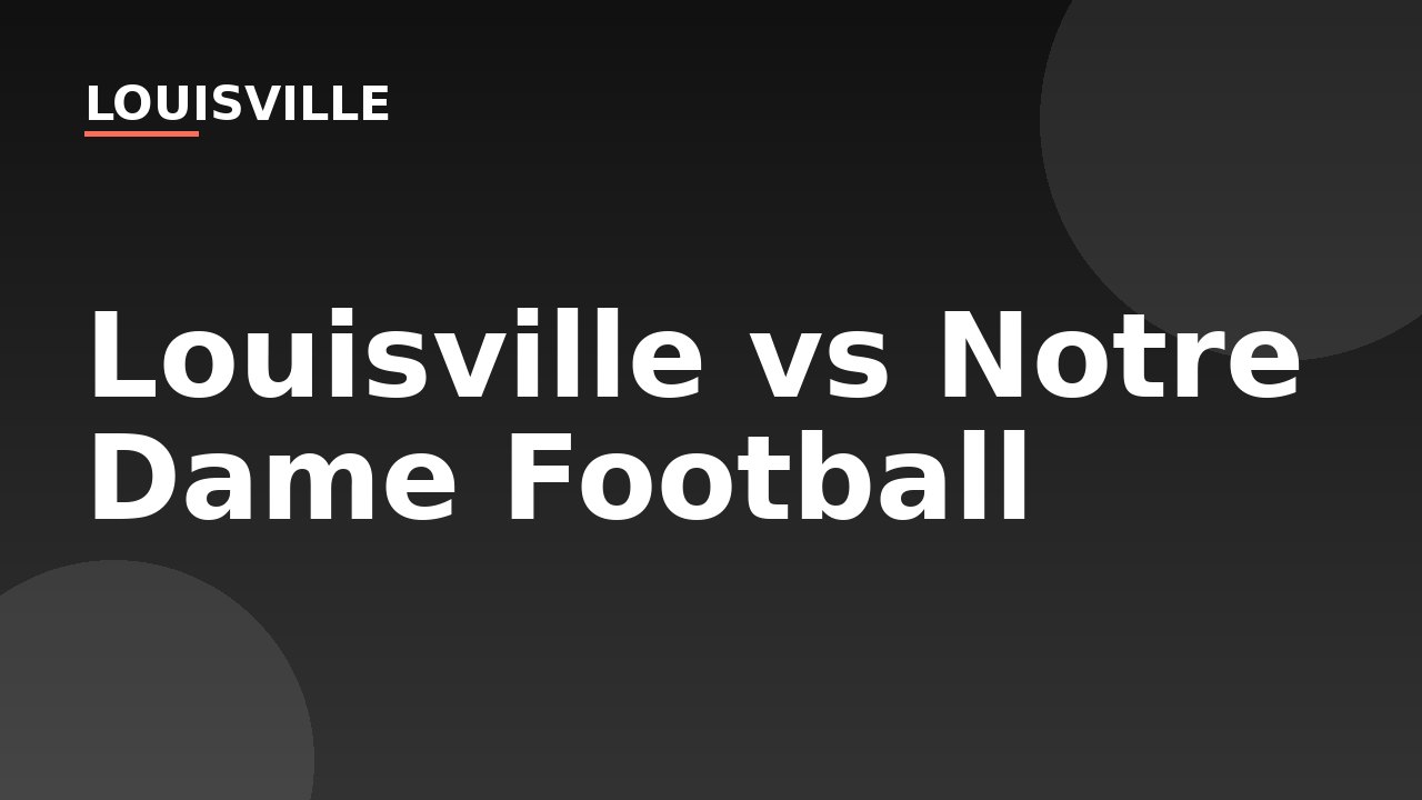Louisville vs Notre Dame Football